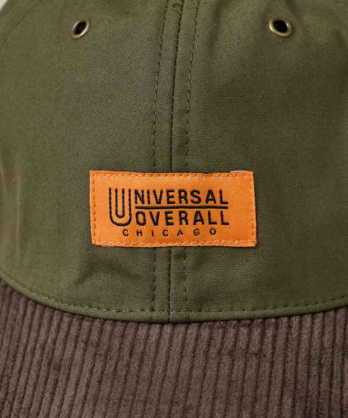 ABAHOUSE（アバハウス）の「【UNIVERSAL OVERALL / ユニバーサルオーバーオール】UO OILED COTTON COMBI CAP / オイルドコットン チェックコンビキャップ（キャップ・メンズ・カーキ/ブラック/ネイビー・フリー）」の4枚目の写真