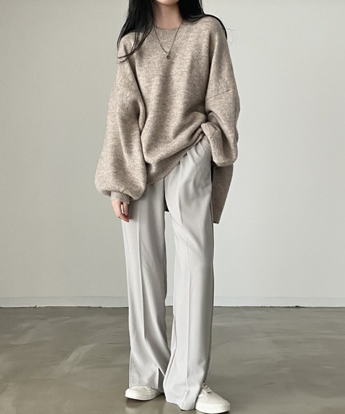 FREE STYLISTS（フリー スタイリスト）の「YUGA_YGMC Oversized knit top with voluminous sleeves（ニット/セーター・レディース・ブラウン/ベージュ・FREE）」の12枚目の写真