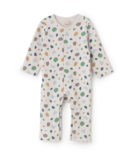 petit main（プティマイン）の「【GOODPRICE】長袖カバーオール（ロンパース・キッズ・ライトベージュ/オフホワイト/ブルーグレー/カラフル/グリーン/ピンク・80ｃｍ/70cm）」の6枚目の写真