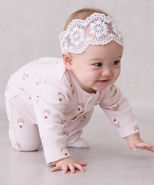 petit main（プティマイン）の「【GOODPRICE】長袖カバーオール（ロンパース・キッズ・ライトベージュ/オフホワイト/ブルーグレー/カラフル/グリーン/ピンク・80ｃｍ/70cm）」の7枚目の写真