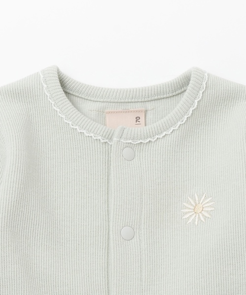 petit main（プティマイン）の「【GOODPRICE】長袖カバーオール（ロンパース・キッズ・ライトベージュ/オフホワイト/ブルーグレー/カラフル/グリーン/ピンク・80ｃｍ/70cm）」の14枚目の写真