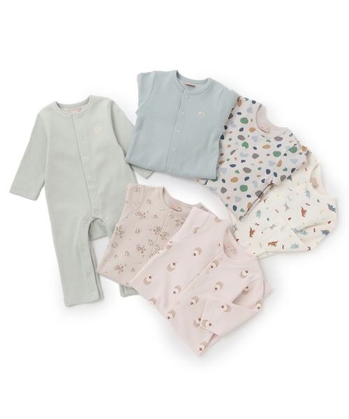 petit main（プティマイン）の「【GOODPRICE】長袖カバーオール（ロンパース・キッズ・ライトベージュ/オフホワイト/ブルーグレー/カラフル/グリーン/ピンク・80ｃｍ/70cm）」の21枚目の写真