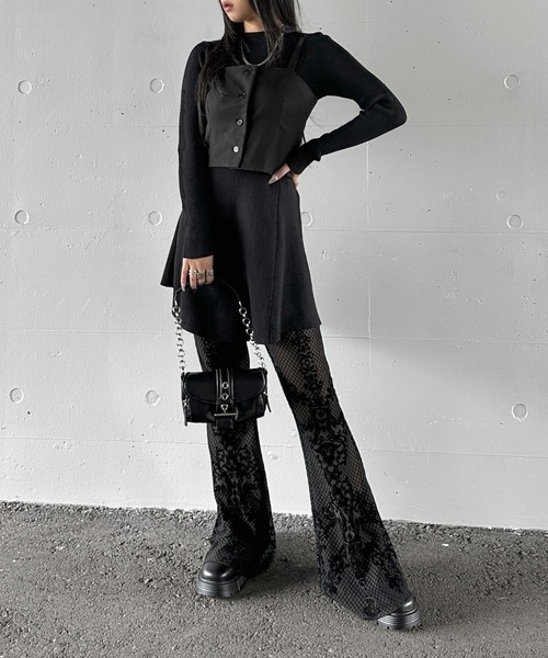 LVEU.（ラブユ.）の「【LVEU.】バックルデザインハンドバッグ / 鞄 バッグ BAG ハンドバッグ ミニ バックル チェーン スクエア 合成皮革 合皮 ブラック（ハンドバッグ・レディース・ブラック・FREE）」の14枚目の写真