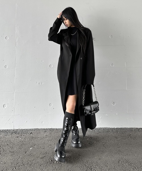 LVEU.（ラブユ.）の「【LVEU.】バックルデザインハンドバッグ / 鞄 バッグ BAG ハンドバッグ ミニ バックル チェーン スクエア 合成皮革 合皮 ブラック（ハンドバッグ・レディース・ブラック・FREE）」の16枚目の写真