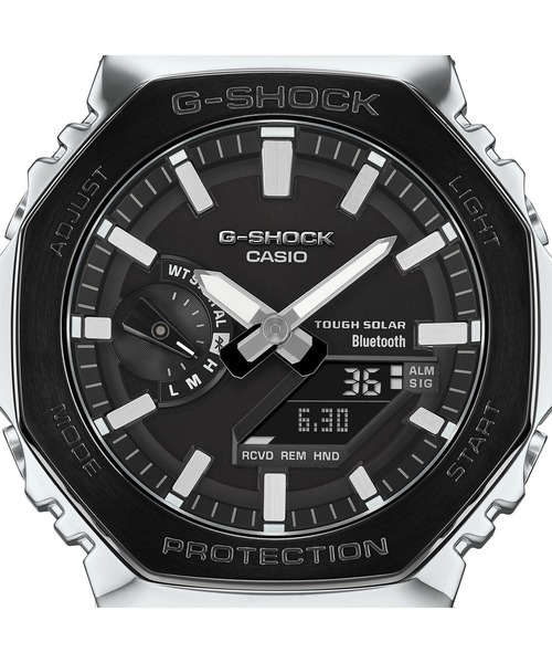 G-SHOCK（ジーショック）の「フルメタル / スマートフォンリンク＆タフソーラー / GM-B2100BT-1AJF（アナログ腕時計・メンズ・ブラック×シルバー・FREE）」の7枚目の写真