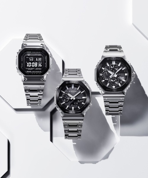 G-SHOCK（ジーショック）の「フルメタル / スマートフォンリンク＆タフソーラー / GM-B2100BT-1AJF（アナログ腕時計・メンズ・ブラック×シルバー・FREE）」の11枚目の写真
