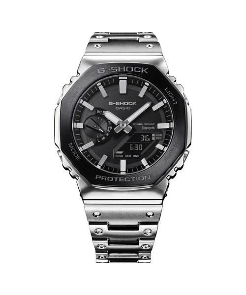G-SHOCK（ジーショック）の「フルメタル / スマートフォンリンク＆タフソーラー / GM-B2100BT-1AJF（アナログ腕時計・メンズ・ブラック×シルバー・FREE）」の5枚目の写真