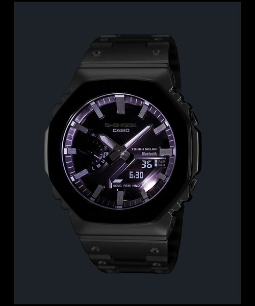G-SHOCK（ジーショック）の「フルメタル / スマートフォンリンク＆タフソーラー / GM-B2100BT-1AJF（アナログ腕時計・メンズ・ブラック×シルバー・FREE）」の3枚目の写真