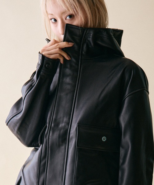 rehacer(レアセル)の「rehacer : Big Pocket Leather MT Jacket rehacer(レアセル)の「rehacer : Big Pocket Leather MT Jacket