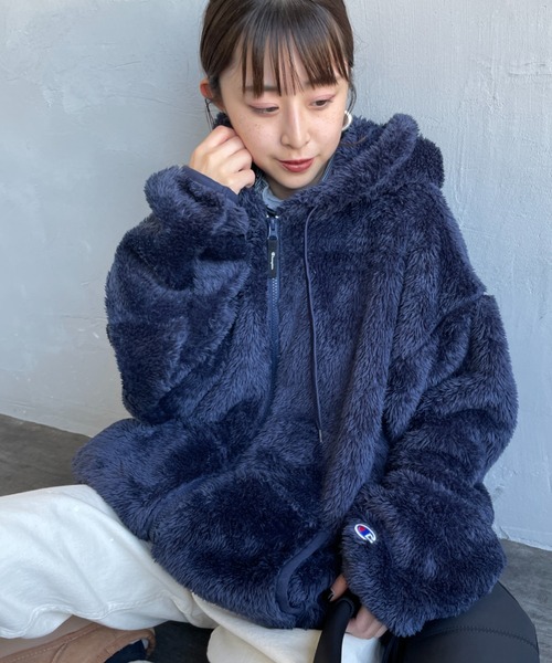 WEB限定】[Champion/チャンピオン] ボアフリースジップフード