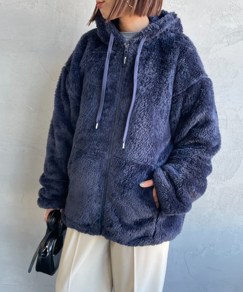 WEB限定】[Champion/チャンピオン] ボアフリースジップフード