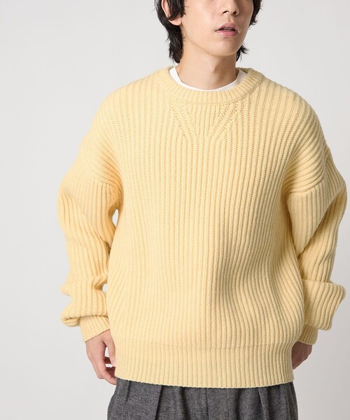 CITEN（シテン）の「＜CITEN＞アゼニットプルオーバー（ニット/セーター・メンズ・モカ/イエロー・M/L）」の2枚目の写真