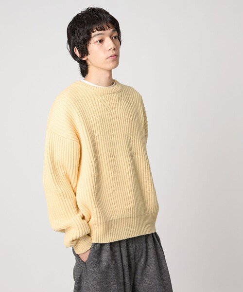 CITEN（シテン）の「＜CITEN＞アゼニットプルオーバー（ニット/セーター・メンズ・モカ/イエロー・M/L）」の3枚目の写真
