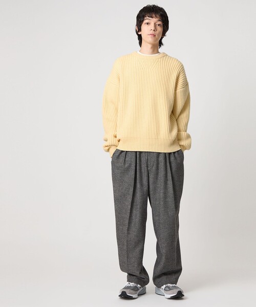 CITEN（シテン）の「＜CITEN＞アゼニットプルオーバー（ニット/セーター・メンズ・モカ/イエロー・M/L）」の4枚目の写真