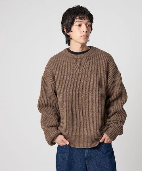 CITEN（シテン）の「＜CITEN＞アゼニットプルオーバー（ニット/セーター・メンズ・モカ/イエロー・M/L）」の5枚目の写真