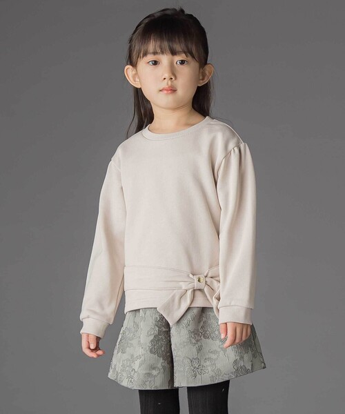 BeBe Petits Pois Vert（ベベプチポワヴェール）の「【お揃い】花柄ジャガードキュロットパンツ(100~150cm)（その他パンツ・キッズ・グレー系その他/ブラック系その他・140cm/120cm/130cm/150cm/110cm/100cm）」の6枚目の写真