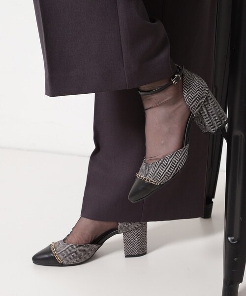 セール】チェーンベルトセパレートパンプス（パンプス）｜ESPERANZA