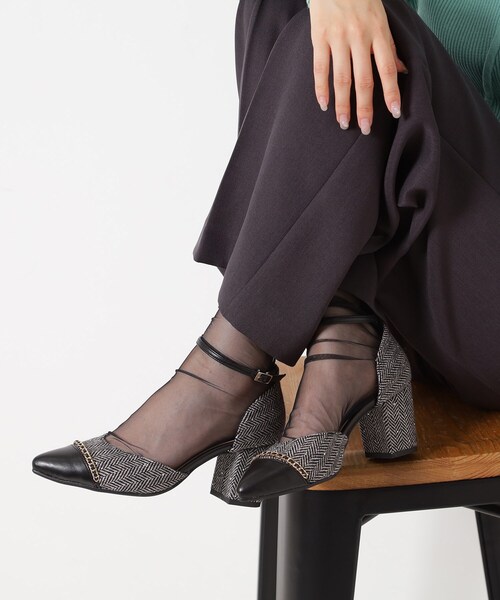 セール】チェーンベルトセパレートパンプス（パンプス）｜ESPERANZA