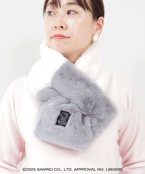 MICO COULIER(ミコクリエ)の「【HELLO KITTY × MICO COULIER】配色差し込みマフラー(マフラー・レディース・ベージュ系その他/グレー系その他・FREE)」の8枚目の写真
