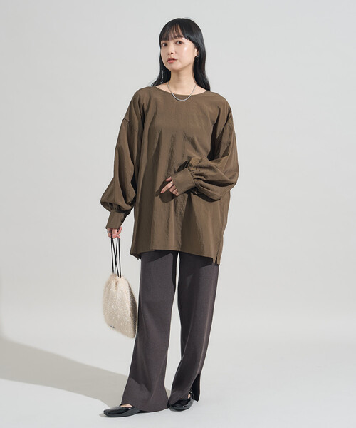 FREAK'S STORE(フリークスストア)の「2way ストライプ リボン ブラウス/バックリボンブラウス(シャツ/ブラウス・レディース・チャコールグレー/オフホワイト/ベージュ・フリ-)」の22枚目の写真