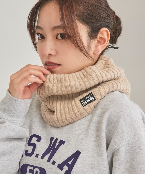 セール】【MOZ】リブニットネックウォーマー 768-0014（ネック