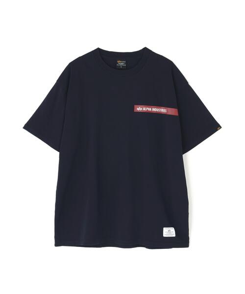 Alpha Industries(アルファインダストリーズ)の「Alpha Industries/アルファインダストリーズ/ALPHA RED RIBBON T-SHIRT/アルファ レッド リボン Tシャツ(Tシャツ/カットソー・メンズ・ネイビー/チャコール/ブラック/ホワイト系2/オリーブ系・2XL/L/M/S/XL)」の5枚目の写真