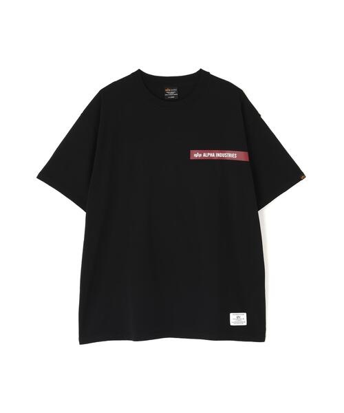 Alpha Industries(アルファインダストリーズ)の「Alpha Industries/アルファインダストリーズ/ALPHA RED RIBBON T-SHIRT/アルファ レッド リボン Tシャツ(Tシャツ/カットソー・メンズ・ネイビー/チャコール/ブラック/ホワイト系2/オリーブ系・2XL/L/M/S/XL)」の1枚目の写真