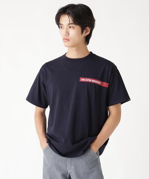 Alpha Industries(アルファインダストリーズ)の「Alpha Industries/アルファインダストリーズ/ALPHA RED RIBBON T-SHIRT/アルファ レッド リボン Tシャツ(Tシャツ/カットソー・メンズ・ネイビー/チャコール/ブラック/ホワイト系2/オリーブ系・2XL/L/M/S/XL)」の18枚目の写真