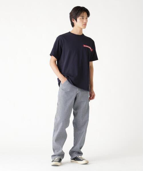 Alpha Industries(アルファインダストリーズ)の「Alpha Industries/アルファインダストリーズ/ALPHA RED RIBBON T-SHIRT/アルファ レッド リボン Tシャツ(Tシャツ/カットソー・メンズ・ネイビー/チャコール/ブラック/ホワイト系2/オリーブ系・2XL/L/M/S/XL)」の20枚目の写真