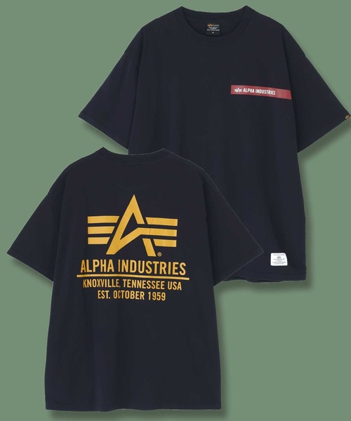 Alpha Industries(アルファインダストリーズ)の「Alpha Industries/アルファインダストリーズ/ALPHA RED RIBBON T-SHIRT/アルファ レッド リボン Tシャツ(Tシャツ/カットソー・メンズ・ネイビー/チャコール/ブラック/ホワイト系2/オリーブ系・2XL/L/M/S/XL)」の5枚目の写真