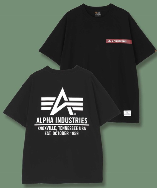 Alpha Industries(アルファインダストリーズ)の「Alpha Industries/アルファインダストリーズ/ALPHA RED RIBBON T-SHIRT/アルファ レッド リボン Tシャツ(Tシャツ/カットソー・メンズ・ネイビー/チャコール/ブラック/ホワイト系2/オリーブ系・2XL/L/M/S/XL)」の1枚目の写真