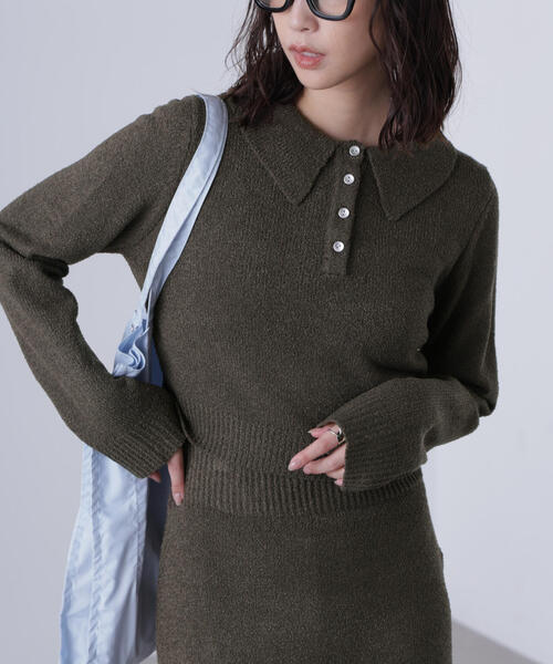 FREE'S MART（フリーズマート）の「◆ポロニットセットアップ（ワンピース・レディース・ブラック系その他/ブラウン/ネイビー・FREE）」の22枚目の写真