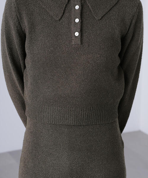 FREE'S MART（フリーズマート）の「◆ポロニットセットアップ（ワンピース・レディース・ブラック系その他/ブラウン/ネイビー・FREE）」の15枚目の写真