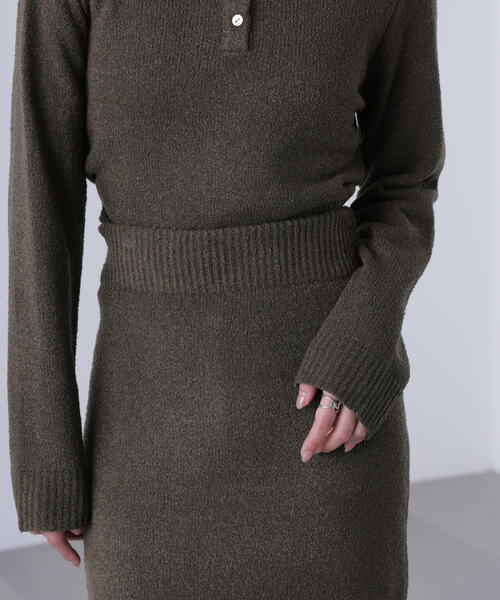 FREE'S MART（フリーズマート）の「◆ポロニットセットアップ（ワンピース・レディース・ブラック系その他/ブラウン/ネイビー・FREE）」の14枚目の写真