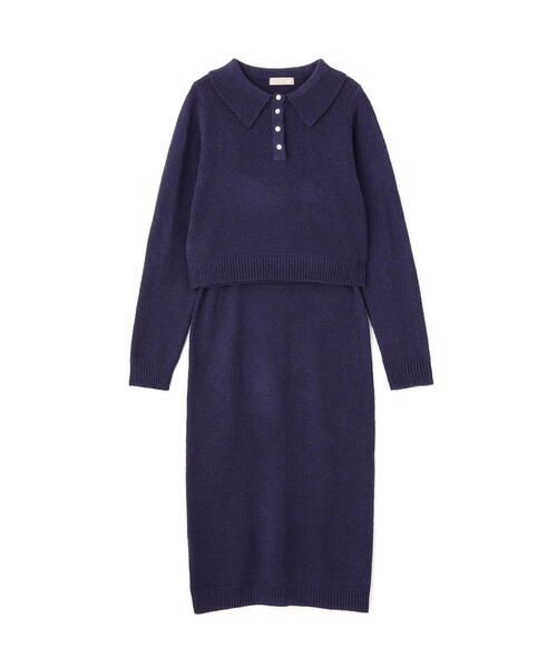 FREE'S MART（フリーズマート）の「◆ポロニットセットアップ（ワンピース・レディース・ブラック系その他/ブラウン/ネイビー・FREE）」の10枚目の写真