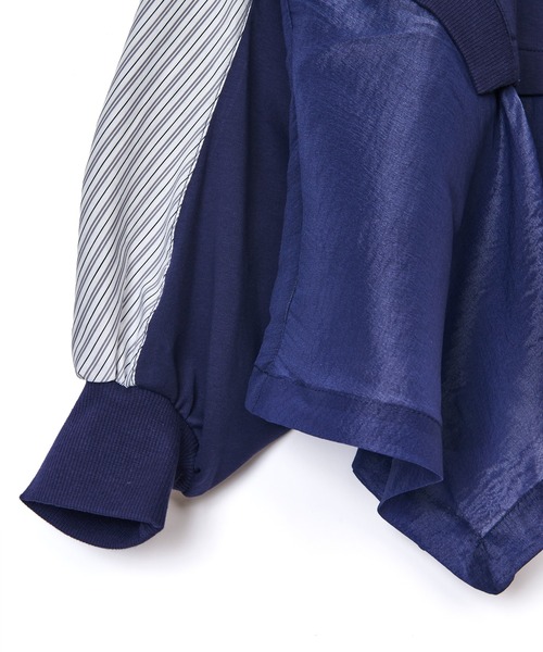 AULA AILA(アウラアイラ)の「ストライプスリーブプルオーバー(Tシャツ/カットソー・レディース・オフホワイト/ブラック/ネイビー・0)」の16枚目の写真