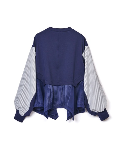 AULA AILA(アウラアイラ)の「ストライプスリーブプルオーバー(Tシャツ/カットソー・レディース・オフホワイト/ブラック/ネイビー・0)」の19枚目の写真