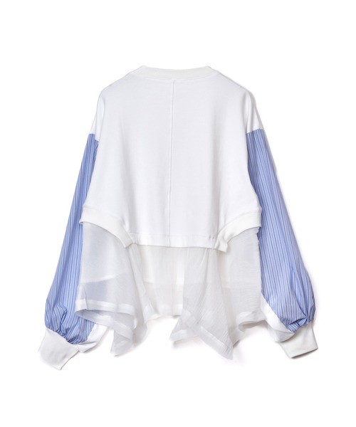 AULA AILA(アウラアイラ)の「ストライプスリーブプルオーバー(Tシャツ/カットソー・レディース・オフホワイト/ブラック/ネイビー・0)」の21枚目の写真