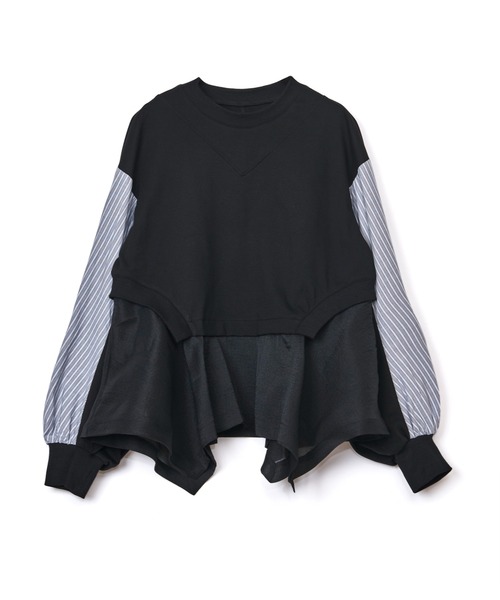 AULA AILA(アウラアイラ)の「ストライプスリーブプルオーバー(Tシャツ/カットソー・レディース・オフホワイト/ブラック/ネイビー・0)」の22枚目の写真