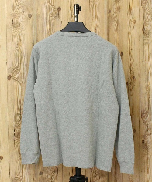 schott（ショット）の「HONEYCOMB WAFFLE HENRY NACK T-SHIRT（Tシャツ/カットソー・メンズ・ホワイト/グレー/ブラック・XL/L/M）」の11枚目の写真