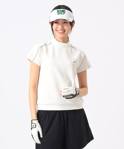 BEAMS GOLF(ビームスゴルフ)の「ORANGE LABEL / サッカーシャツ風 ストレッチ モックネックシャツ(Tシャツ/カットソー・レディース・ブラック/ホワイト/ネイビー・LARGE/MEDIUM/SMALL)」の13枚目の写真