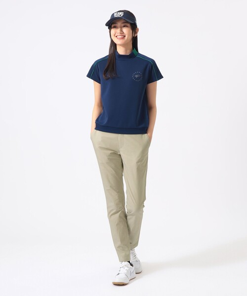 BEAMS GOLF(ビームスゴルフ)の「ORANGE LABEL / サッカーシャツ風 ストレッチ モックネックシャツ(Tシャツ/カットソー・レディース・ブラック/ホワイト/ネイビー・LARGE/MEDIUM/SMALL)」の17枚目の写真