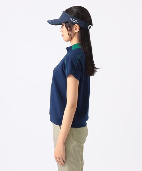 BEAMS GOLF(ビームスゴルフ)の「ORANGE LABEL / サッカーシャツ風 ストレッチ モックネックシャツ(Tシャツ/カットソー・レディース・ブラック/ホワイト/ネイビー・LARGE/MEDIUM/SMALL)」の19枚目の写真
