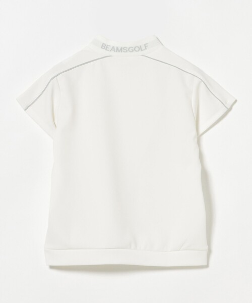 BEAMS GOLF(ビームスゴルフ)の「ORANGE LABEL / サッカーシャツ風 ストレッチ モックネックシャツ(Tシャツ/カットソー・レディース・ブラック/ホワイト/ネイビー・LARGE/MEDIUM/SMALL)」の4枚目の写真
