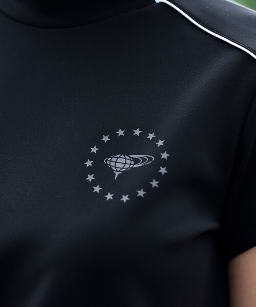 BEAMS GOLF(ビームスゴルフ)の「ORANGE LABEL / サッカーシャツ風 ストレッチ モックネックシャツ(Tシャツ/カットソー・レディース・ブラック/ホワイト/ネイビー・LARGE/MEDIUM/SMALL)」の9枚目の写真