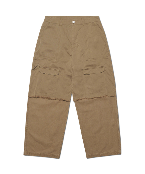 NOMANUAL(NOMANUAL)の「DOUBLE LAYERED CARGO PANTS - WASHED BEIGE(その他パンツ・レディース・その他・MEDIUM/LARGE/X-LARGE/SMALL)」の1枚目の写真