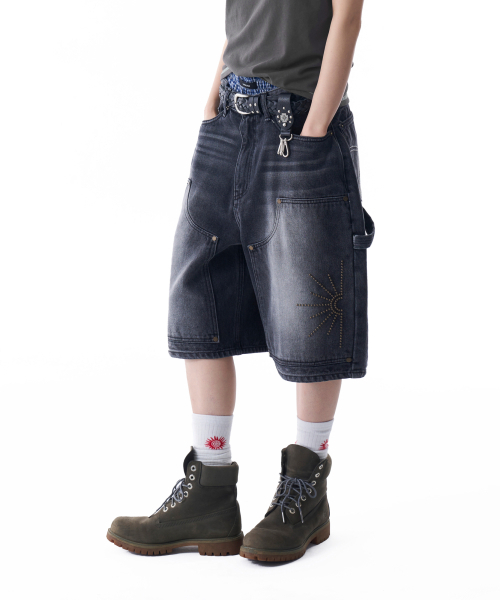 AAKAM(アーカム)の「Washed Double Knee Bermuda Denim Pants (Black)(その他パンツ・レディース・その他・2/1)」の8枚目の写真