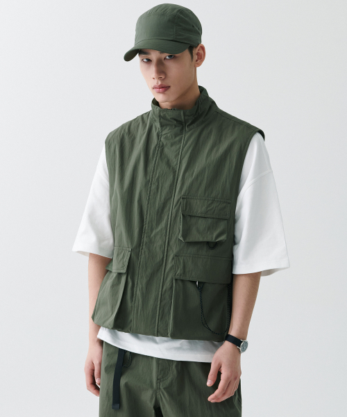 MUSINSA STANDARD（ムシンサスタンダード）の「[シティレジャー] CNマルチポケットベスト [カーキ]（ベスト・メンズ・その他・XX-LARGE/MEDIUM/LARGE/X-LARGE）」の7枚目の写真