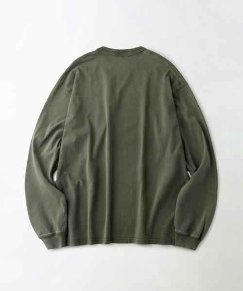 OUTSTANDING(アウトスタンディング)の「VINTAGE WASHING LONG SLEEVE TEE_VINTAGE OLIVE(Tシャツ/カットソー・レディース・その他・SMALL/MEDIUM/LARGE)」の2枚目の写真