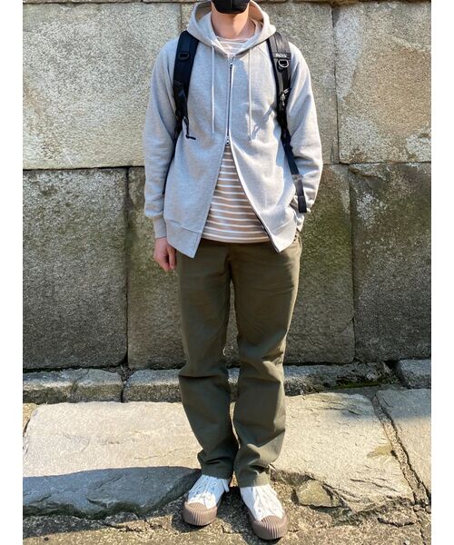 MUSINSA STANDARD（ムシンサスタンダード）の「ストライプボートネック長袖Tシャツ[ベージュ/アイボリー]（Tシャツ/カットソー・メンズ・その他・MEDIUM/LARGE/X-LARGE/XX-LARGE）」の7枚目の写真